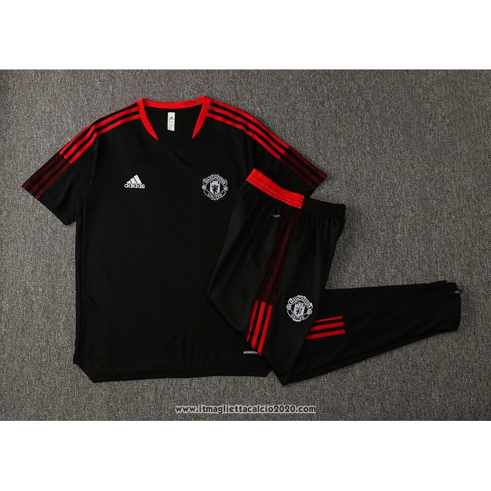 Tuta da Track Manchester United Manica Corta 2021 2022 Nero